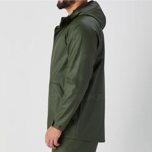 Veste coupe-vent décontractée à capuche pour homme, fermeture éclair, tissu polaire doux, service OEM, respirante et écologique pour la mode quotidienne - Product Image 2