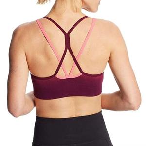 New Custom Made High Quality Gym Clothing Women's Sports Bra Breathable Quick Dry Four-Way Stretch <b>Light</b> Support Deep U-<b>Neck</b> - Product Image 4