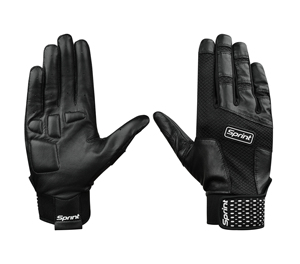 Gants de baseball professionnels rembourrés - Cuir de mouton / chèvre véritable et tissu en maille respirante - Gants de frappe pour adultes - Product Image 1
