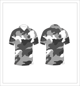 Mens Grey <b>White</b> Black Camouflage <b>Polo</b> Shirt Short Sleeve Casual Tactical Style <b>Golf</b> T Shirt - Product Image 6