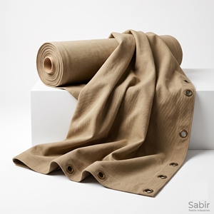 Tela de Lona Resistente de Algodón Orgánico Puro, Color Verde Oliva Caqui, Impermeable, para Carpas, Lonas, Cortinas, Bolsas y Toldos - Product Image 1