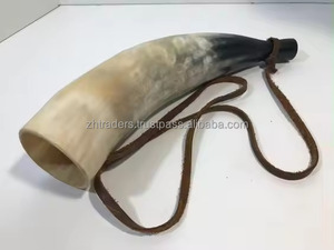 Trompeta con sonido de cuerno de toro con acabado pulido, silbato de cuerno de buey hecho a mano para Cosplay Vikingo y decoración del hogar - Product Image 5