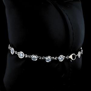 Pulsera de Plata de Ley 925 con Diamantes Cultivados en Laboratorio, Certificados por IGI, de Lujo, con Brillo Premium - Product Image 2