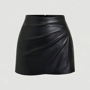 Jupe crayon midi élégante et moderne pour femme en cuir véritable, respirante, écologique, taille haute, douce et soyeuse - Product Image 1