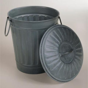 Poubelle en métal galvanisé rose avec couvercle, en acier, idéale pour le stockage des déchets intérieurs et extérieurs, poubelle de cuisine - Product Image 6