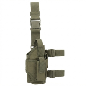 Holster tactique en jean imperméable à porter sur la jambe avec sangle d'épaule arquée, double sangle de jambe et fermeture éclair pour la chasse, le camping et les activités de plein air - Product Image 1