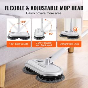 "Powerful Cordless <b>Electric</b> <b>Mop</b> 70-Min Battery Dual Spinning Heads 4 Microfiber Pads 2 Floor Types Household Use" - Product Image 4