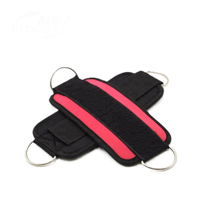 Adjustable Breathable Foldable Non-Slip Neoprene Ankle Strap Double Ring Closure Professional Protection <b>Weight</b> Lifting <b>Training</b> - Product Image 5