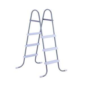 Scaletta a 3 gradini in acciaio a forma di A per piscina, per pareti alte 42 pollici, capacità 300 libbre, gradini per accesso/uscita da spa esterna - Product Image 1