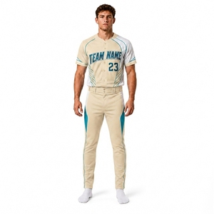 Ensemble Maillot et Pantalon de Baseball Personnalisé pour Homme – Tenue de Sport Sublimée Entièrement Boutonnée pour Équipe – Vêtements de Performance OEM Marque Privée Vente en Gros - Product Image 1
