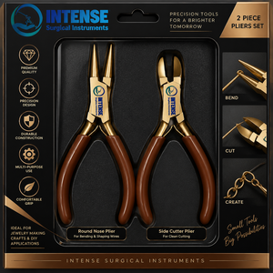 Juego de alicates profesionales de 2 piezas para hacer joyas, alicates de punta redonda, alicates de corte lateral, herramientas de precisión para manualidades, para joyería hecha a mano con alambre. - Product Image 6