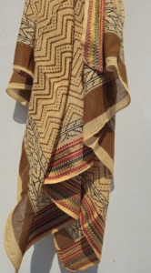 Sarong Pareo en coton imprimé à la main avec jari, jaune moutarde, motif chevron, pour la plage, style bohème, cache-maillot de bain, léger, idéal pour l'été - Product Image 6