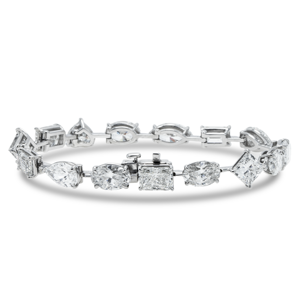 Pulsera de Diamantes con Corte Combinado de Platino, Joyería Fina de Lujo para Mujer, Disponible para la Venta al Por Mayor - Product Image 5