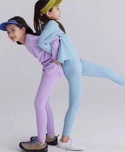 Leggings Deportivos Elásticos Suaves Estilo Vintage para Niñas, Pantalones de Yoga Transpirables de Cintura Alta para Baile, 6-13 Años, 100% Algodón - Product Image 5