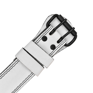 Cinturón de Levantamiento de Pesas Deportivo Fabricado en Pakistán, de Cuero Vacuno, Resistente, Color Blanco, Antideslizante, Unisex, Soporte para la Espalda - Product Image 5