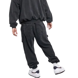 Survêtement délavé à l'acide pour hommes automne hiver vêtements pour hommes 100% coton prix de gros survêtement délavé à l'acide pour hommes pas cher - Product Image 4