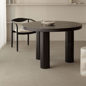 Table à manger ronde Vandana Hexa Aston en bois de manguier (Ø120 cm) Amanza - Product Image 1