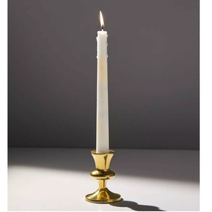 Coquette Antique Gold <b>Bow</b> Taper Candlestick Sculpted Ribbon Motif Metal Candle <b>Holder</b> with Hand Cast Finish - Product Image 5