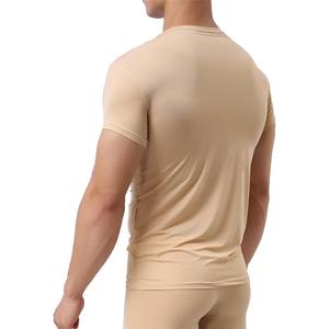 T-shirt décontracté surdimensionné à manches courtes pour homme, coupe musclée, 100 % coton tricoté, sérigraphié, collection 2025, prix bas - Product Image 5