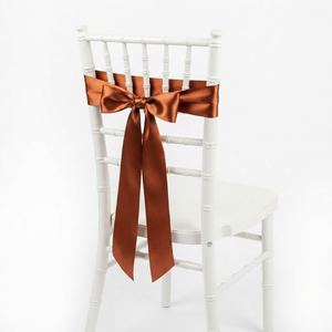 Cinta de Raso Satinado de una Cara, Color Cobre Marrón Óxido, 25mm, Venta Directa de Fábrica, 5 Rollos x 8 Metros, para Decoración de Otoño, Cestas de Regalo, Decoración de Tiendas, al por Mayor - Product Image 2