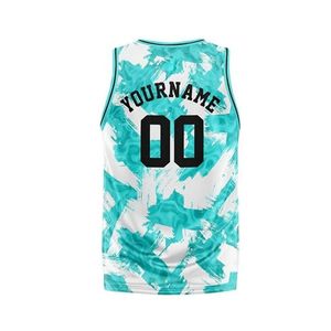 Camisetas de Baloncesto Sublimadas de Alta Transpirabilidad para Jóvenes, con Silueta de Palmera Tropical, Directo de Fábrica - Product Image 6