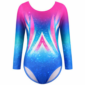 Maillot de Gimnasia Metálico Personalizado para Adultos, Manga Larga, Poliéster, Cierre con Lazos, Ropa de Ballet y Gimnasia para Niñas - Product Image 4