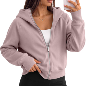 Sweat-shirts à capuche entièrement zippés pour femmes, qualité supérieure, mélange de coton, logo personnalisé, marque privée, fournisseur de vêtements OEM ODM, personnalisé pour hommes - Product Image 4