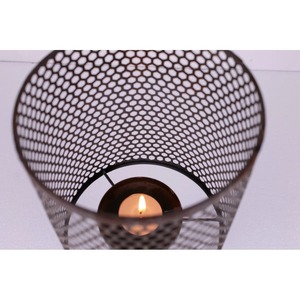 Metal Cylinder Lantern with Perforated Design for Home Decoration - Product Image 5