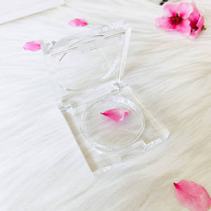 Envase Cosmético Acrílico Transparente con Tapa Abatible, Logotipo Personalizado, Envase Vacío, 40 mm de Diámetro, Superficie Brillante, Serigrafía, para Rubor - Product Image 3