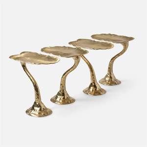 Mesa Auxiliar Redonda Compacta de Metal con Estructura que Ahorra Espacio para Salas de Estar Pequeñas y Apartamentos Tipo Estudio - Product Image 6