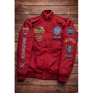 เสื้อปักลายตามสั่งสำหรับมอเตอร์ไซค์ รถแข่ง F1 รถแข่งนัสคาร์ สไตล์วินเทจคลาสสิก กันน้ำ ระบายอากาศ กันลม ใส่ได้ทั้งฤดูร้อน/ฤดูหนาว สำหรับทุกเพศ - Product Image 2