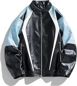 เสื้อแจ็คเก็ตหนังแท้บุ PU สำหรับผู้ชาย - Product Image 4