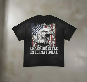 T-shirts à manches courtes personnalisables avec logo imprimé, 100 % coton tricoté, couleur unie, pour hommes et femmes, vente en gros - Product Image 3