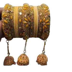 Ensemble de bracelets de mariage islamiques tendance en or marron de qualité supérieure, collection de bijoux traditionnels pour femmes - Product Image 4