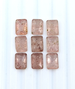Quartz Fraise AAA Facetté Octogonal Coupe Princesse 8*6 mm 10*7 mm 100% PIERRE PRÉCIEUSE NATURELLE Pour la Fabrication de Bijoux à Prix de Gros - Product Image 2