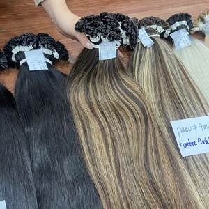 Produit phare : Extensions de cheveux blondes à pointe plate, 100% cheveux humains, meilleure qualité, prix de gros, sans nœuds, très soyeuses, grand stock - Product Image 2