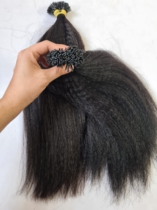 CDYHAIRVN Extensions de kératine I U V K Non-Remy Cheveux humains bruts vietnamiens 8-40 pouces Lisse crépu Texture épaisse Couleur personnalisée Usine - Product Image 2