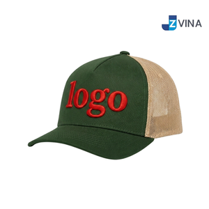 Casquette de baseball personnalisée avec logo, dos en maille, verte, style snapback, pour la promotion extérieure - Product Image 1