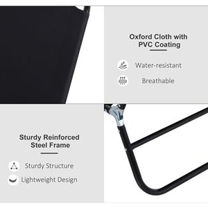 Sdraio Pieghevole a 5 Livelli di Reclinazione, Sedie da Piscina con Telaio in Acciaio per Esterni, Lettini Prendisole per Giardino, Patio e Spiaggia - Product Image 5