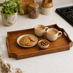 ถาดเสิร์ฟไม้แบบสั่งทำ |   ถาดเสิร์ฟอาหารเช้า กาแฟ ทำจากไม้คุณภาพพรีเมียม งานแฮนด์เมด สำหรับใช้ในบ้าน โรงแรม ร้านอาหาร ตกแต่งห้องครัว - Product Image 2