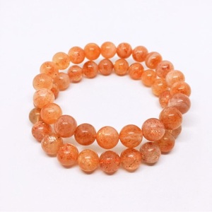 Natural Brown Sunstone <b>Bracelet</b> Sunstone <b>Beaded</b> <b>Bracelet</b> For Healing Reiki Energy Jewelry Wholesale 8mm - Product Image 1