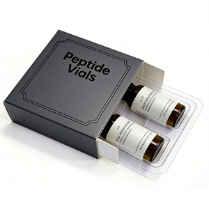 Boîte vide pour flacons de peptides, finition mate, pour 2 flacons, emballage rigide en papier, flacons en verre de 3 ml/5 ml/10 ml, avec insert en plastique - Product Image 5