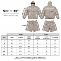 Ensemble short et veste coupe-vent légère en nylon pour homme, personnalisable, avec capuche et fermeture éclair, style streetwear décontracté, color block, pour l'été