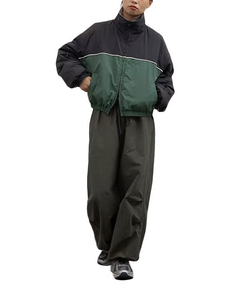 Custom Unisex High Quality Nylon <b>Tracksuit</b> Black Straight Leg Double Lined Set Men Women OEM Manufacturer Sportswear - Product Image 1