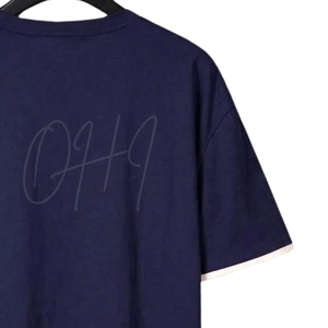 Custom Oversized <b>Navy</b> Blue <b>Tie</b>-Dye Men's Cotton T-Shirt Streetwear Breathable 320g Heavyweight Casual Loose Fit Summer Fashion - Product Image 2
