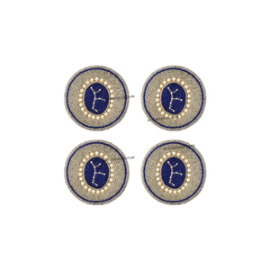 Sous-verres perlés personnalisés faits main, dernières nouveautés en perles de rocaille, articles ménagers, sous-verres promotionnels, cadeaux pour hôtesse, sous-verres publicitaires - Product Image 1