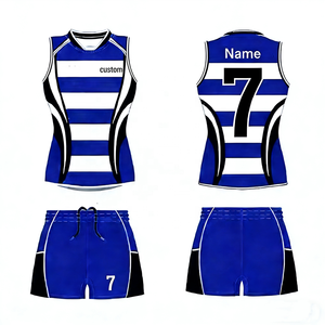 <b>Men's</b> Breathable Sublimated Rugby Jersey <b>Shorts</b> Uniform Set 100% Polyester Anti-Bacterial Wholesale OEM ODM - Product Image 2