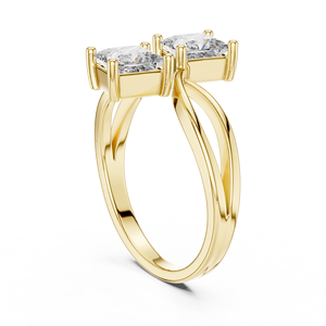 Anillo de compromiso de plata de ley 925 con moissanita talla princesa al por mayor - Proveedor de joyería de fábrica - Product Image 3