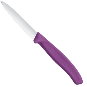 Couteaux à éplucher à manche violet en acier inoxydable, lames tranchantes pour la découpe et la préparation des fruits et légumes - Product Image 4