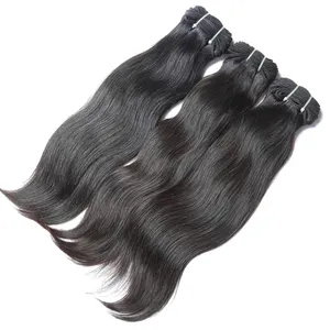 Gran oferta, 2022 Extensiones de cabello humano indio para mujer, mechones tejidos completamente con cutícula, al por mayor, precio, muestra gratis